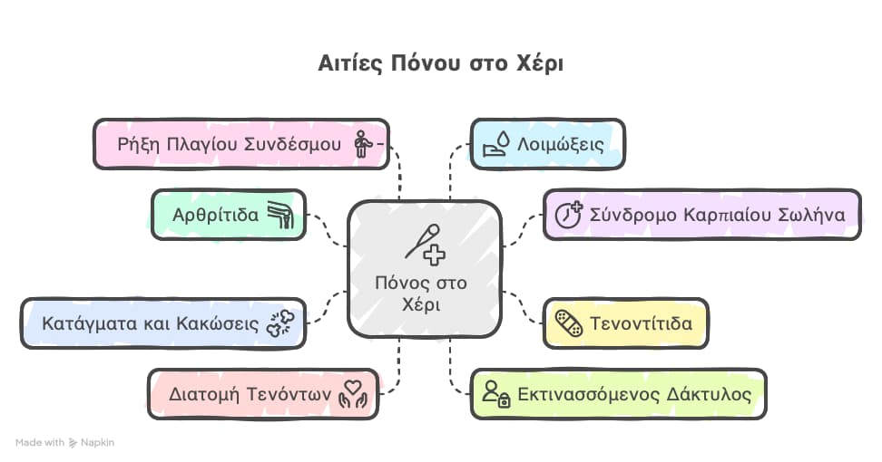 Πόνος στο χέρι - αιτίες