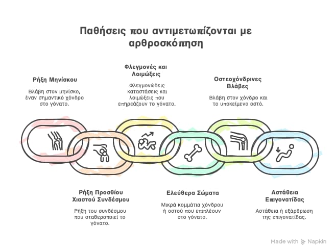 Αρθροσκόπηση γόνατος - παθήσεις
